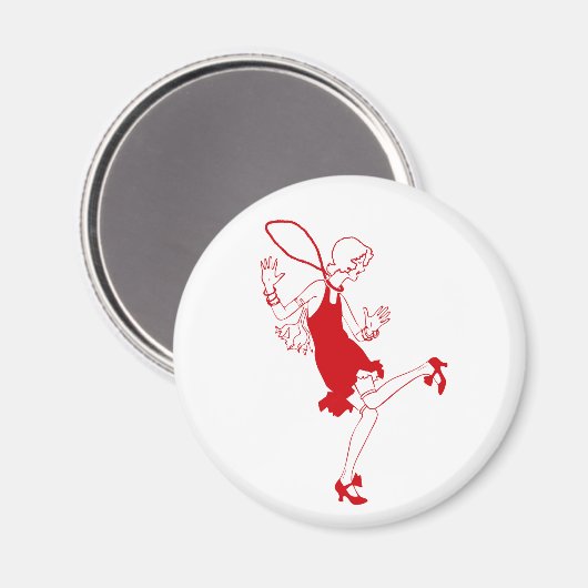 赤い花の少女 マグネット (正面/裏面)