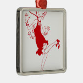 赤い花の少女 メタルオーナメント (右)