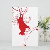 赤い花の少女 便箋 (スタンド正面)