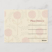 赤い花の感謝を込めて ポストカード (裏面)