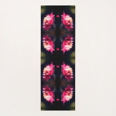 赤い花の日差しクローズアップ抽象芸術 ヨガマット (裏面)