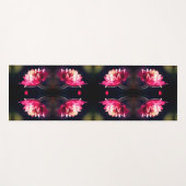 赤い花の日差しクローズアップ抽象芸術 ヨガマット (正面(横))