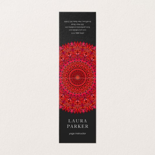 赤い花の曼荼羅 名刺 (外部フラット)