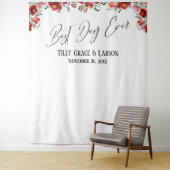 赤い花の最高の一日フォトバックドロップ タペストリー (インサイチュ)