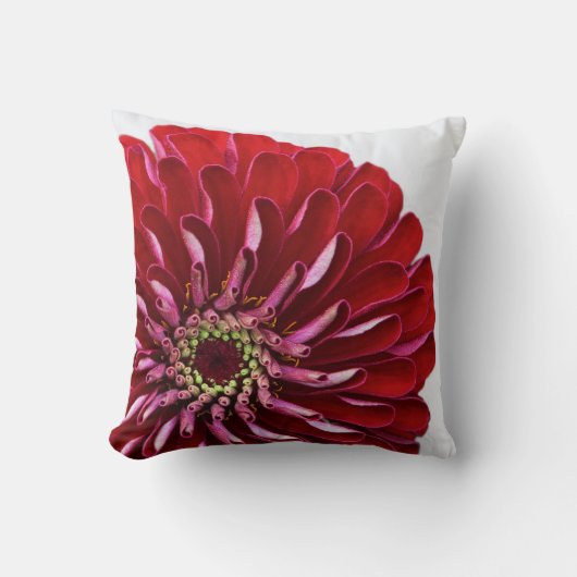 赤い花の枕 クッション (正面)