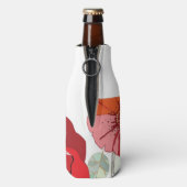 赤い花の模様 ボトルクーラー (ボトル裏面)