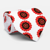 赤い花の活気! ネクタイ (ロール)