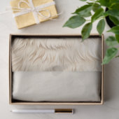 赤い花の眼鏡がデコページされた白いラマ 薄葉紙 (ギフト)