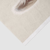 赤い花の眼鏡がデコページされた白いラマ 薄葉紙 (詳細)