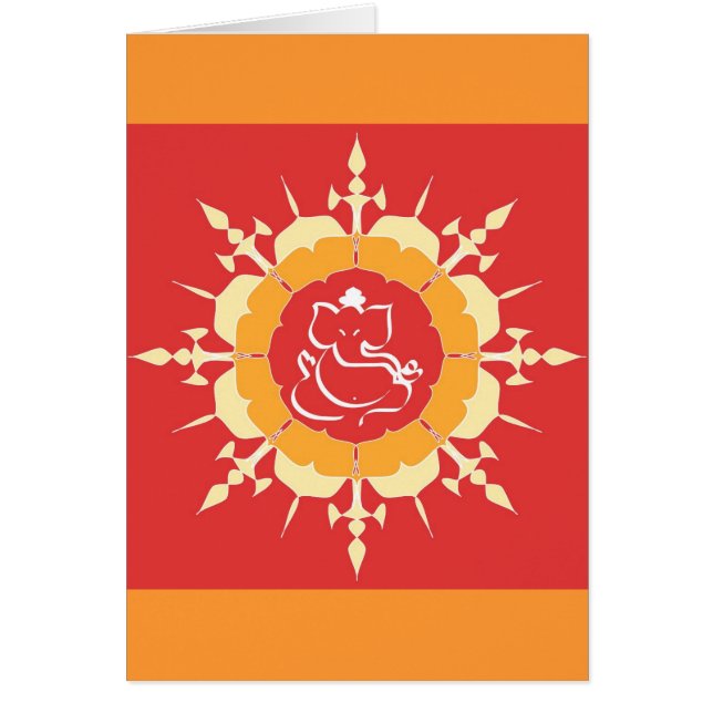 赤い花の神Ganesha (正面)