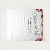 赤い花の祭典に参加しよう!写真用背景 タペストリー (正面(横))