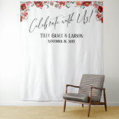 赤い花の祭典に参加しよう!写真用背景 タペストリー (インサイチュ)