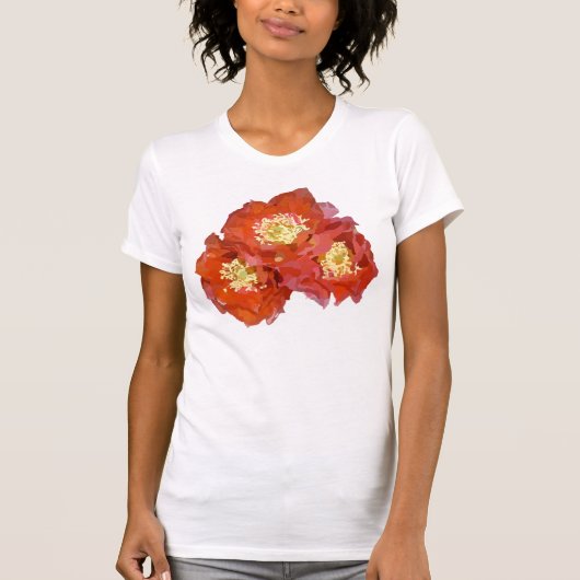 赤い花の絵画 Tシャツ (正面)