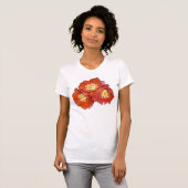 赤い花の絵画 Tシャツ (正面フル)