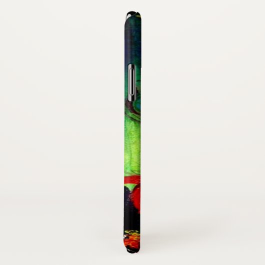 赤い花の緑の黄色の上で夢を見る妖精 Case-Mate iPhoneケース (裏面/右)