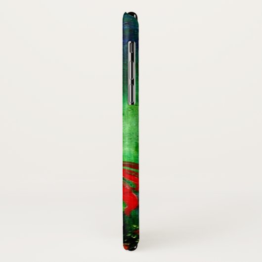 赤い花の緑の黄色の上で夢を見る妖精 Case-Mate iPhoneケース (裏面/左)