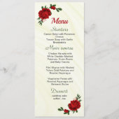 赤い花の緑結婚のメニュー メニュー (正面)