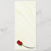 赤い花の緑結婚のメニュー メニュー (裏面)