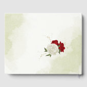 赤い花の緑葉のゲストブック ゲストブック (裏面)