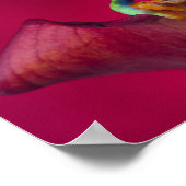 赤い花の赤目蛙 ポスター (角)