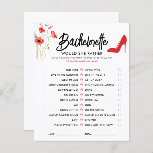 赤い花の高いかかと | Would She Game (正面/裏面)