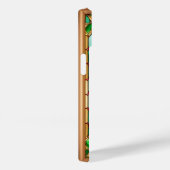 赤い花の鮮やかなステンドグラスアート Case-Mate iPhoneケース (裏面 / 右)