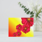 赤い花はがき ポストカード (スタンド正面)
