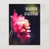 赤い花は信仰を持感動的つ ポストカード (正面)