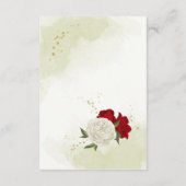 赤い花は緑葉 エンクロージャーカード (裏面)