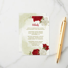 赤い花は緑葉 エンクロージャーカード