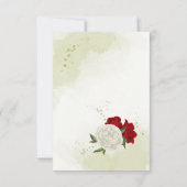 赤い花は緑葉 サンキューカード (裏面)