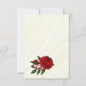 赤い花は緑葉 サンキューカード (裏面)