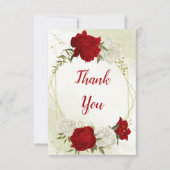 赤い花は緑葉 サンキューカード (正面)