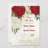 赤い花は緑葉 セーブザデート (正面)