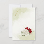 赤い花は緑葉 出欠カード (裏面)