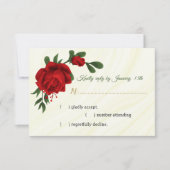 赤い花は緑葉 出欠カード (正面)