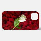 赤い花びらの白いバラ Case-Mate iPhoneケース (裏面 (横))