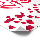 赤い花びら ポスター (角)