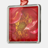 赤い花びら メタルオーナメント (左)