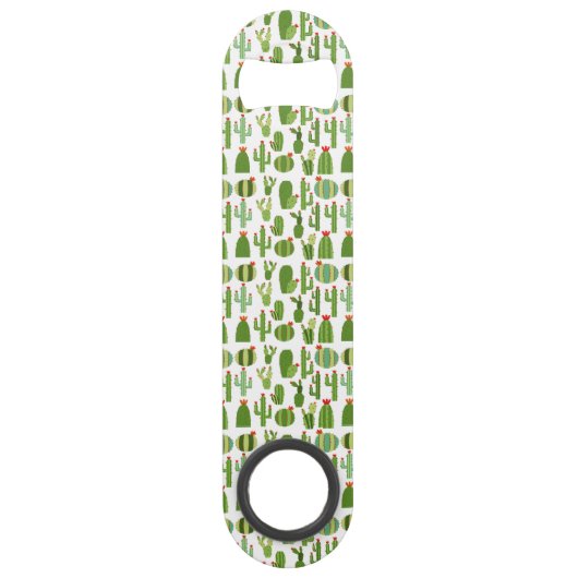 赤い花を持つサボテンの組み合わせ スピード栓抜き (正面)