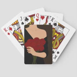 赤い花を持つ人 トランプ