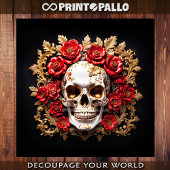 赤い花を持つ海賊スカル 薄葉紙