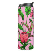 赤い花を持つ美し葉い熱帯緑の | タンブラー (回転左)