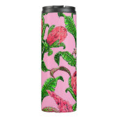 赤い花を持つ美し葉い熱帯緑の | タンブラー (裏面)