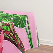 赤い花を持つ美し葉い熱帯緑の | テーブルクロス (インサイチュ)