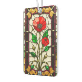 赤い花エレガントステンドグラス カーエアーフレッシュナー (左)