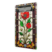 赤い花エレガントステンドグラス ミニクリップボード (アングル2)