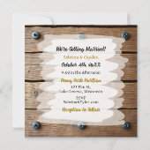 赤い花スチームパパーソナライズされたン結婚ク 招待状 (裏面)