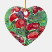 赤い花ファンタジー セラミックオーナメント (裏面)