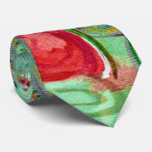 赤い花ファンタジー ネクタイ (ロール)